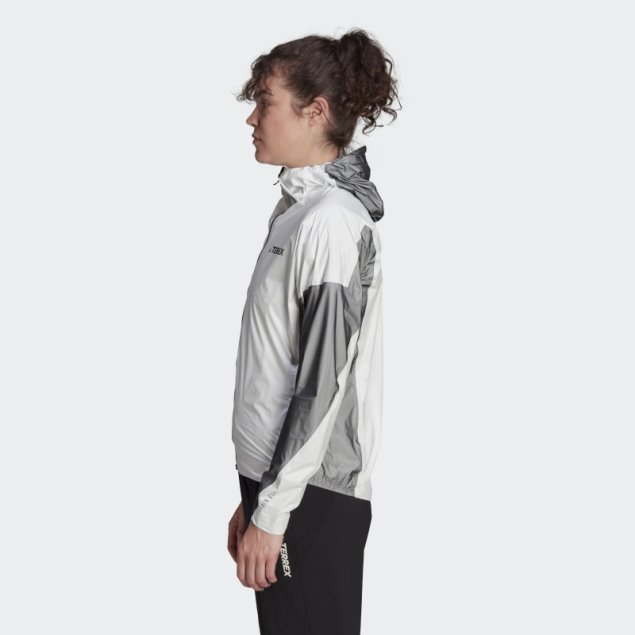 Blanco Adidas Terrex Agravic Chaqueta Impermeable De Tres Capas Pro