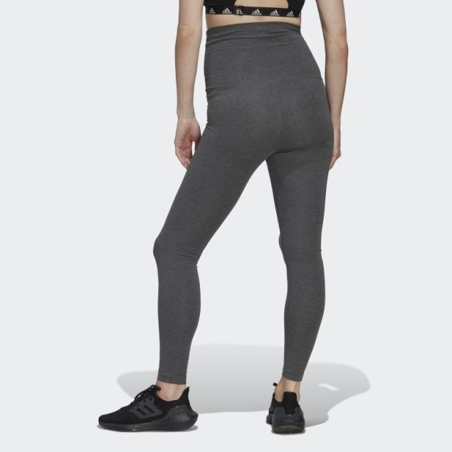 Gris Oscuro Jaspeado Adidas Essentials Leggings De Algodón (maternidad)