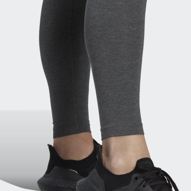 Gris Oscuro Jaspeado Adidas Essentials Leggings De Algodón (maternidad)