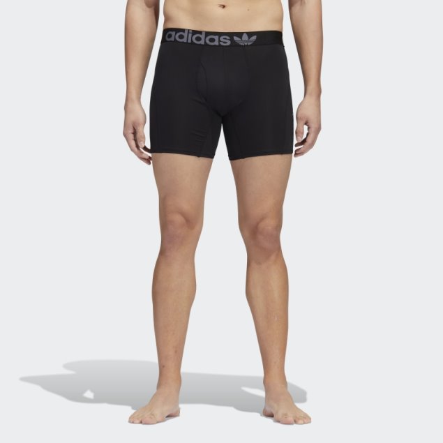 Calzoncillos Boxer Negros Adidas Trefoil 2 Pares