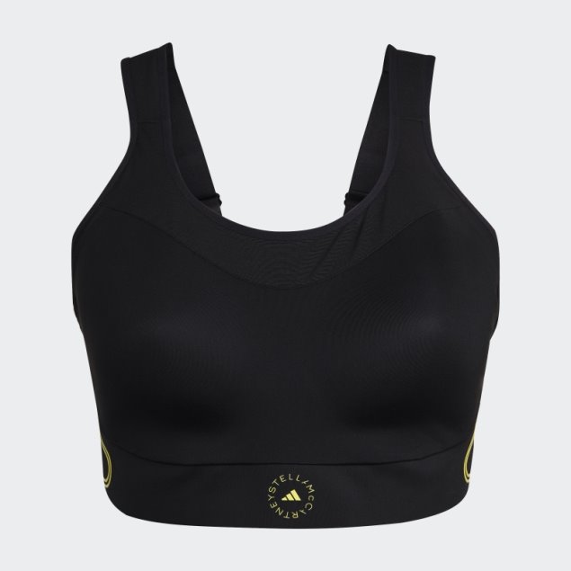 Negro Adidas By Stella Mccartney Truepace Sujetador Deportivo De Soporte Alto - Tallas Grandes
