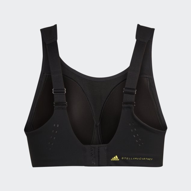 Negro Adidas By Stella Mccartney Truepace Sujetador Deportivo De Soporte Alto - Tallas Grandes