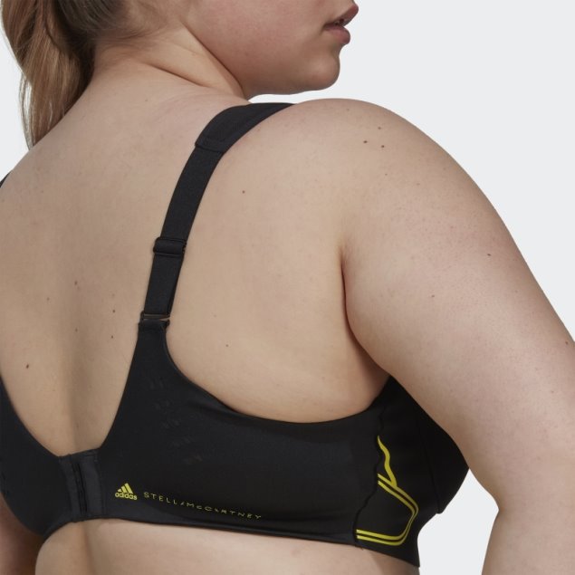 Negro Adidas By Stella Mccartney Truepace Sujetador Deportivo De Soporte Alto - Tallas Grandes