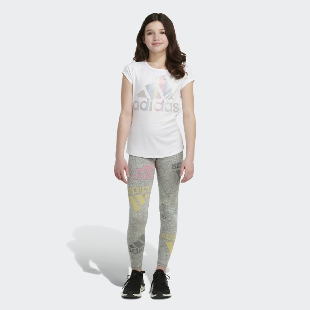 Medias Estampadas Allover Brand Love Adidas Gris Medio