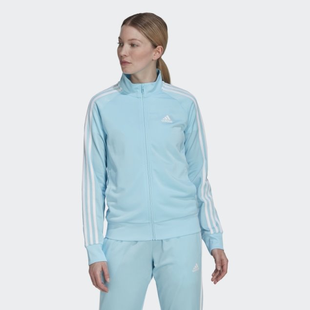 Adidas Chaqueta De Chándal Azul Primegreen Essentials Warm-up Slim Con 3 Rayas