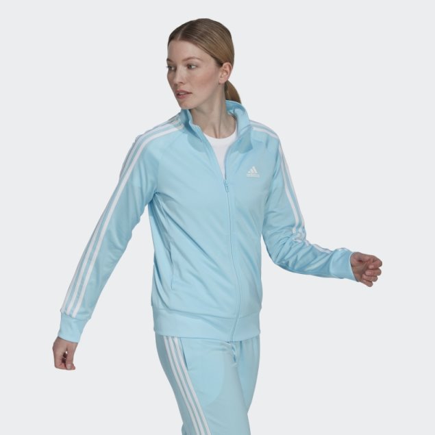 Adidas Chaqueta De Chándal Azul Primegreen Essentials Warm-up Slim Con 3 Rayas