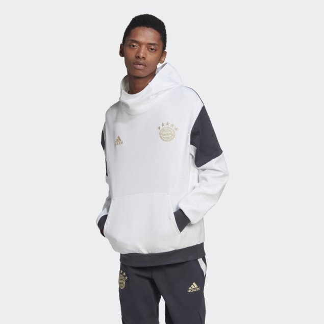 Adidas Fc Bayern Travel Sudadera Con Capucha Blanco