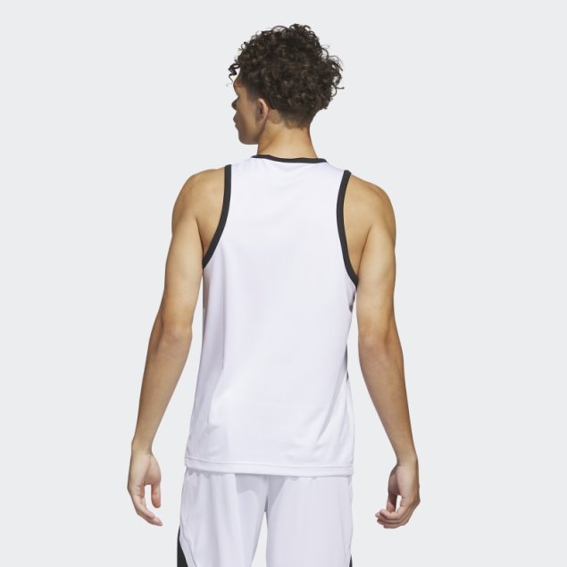 Blanco Adidas Legends Basketball 3-stripes Tank Top Fashion