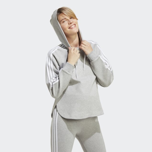 Sudadera Premamá Con Capucha Adidas Gris Medio