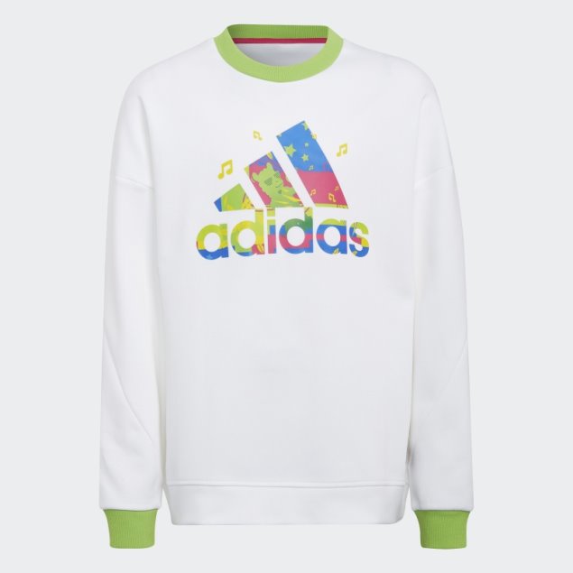 Sudadera Adidas X Lego Vidiyo Con Cuello Redondo Blanco Cálido