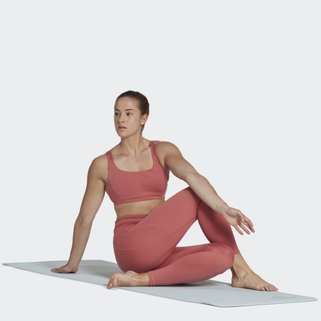 Sujetador De Sujeción Media Adidas Coreflow Rojo