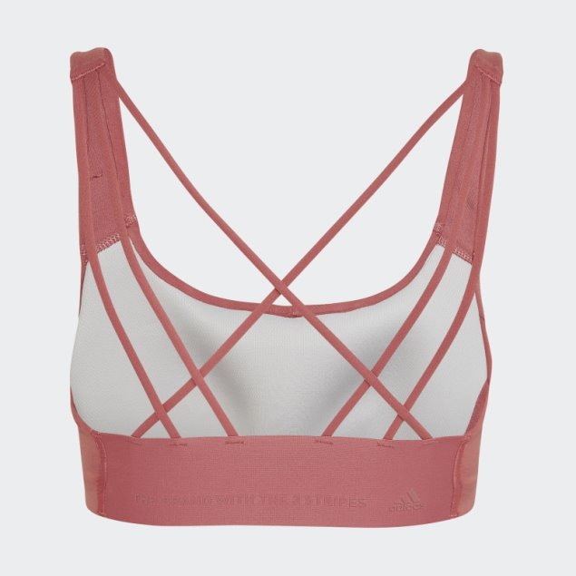 Sujetador De Sujeción Media Adidas Coreflow Rojo