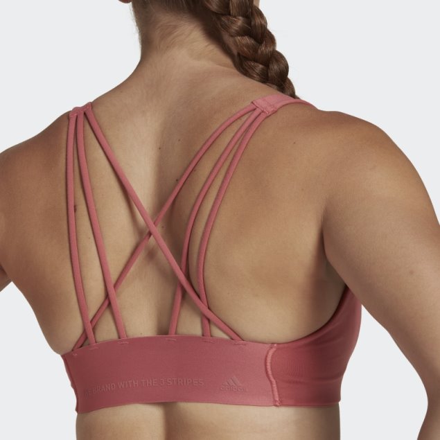 Sujetador De Sujeción Media Adidas Coreflow Rojo