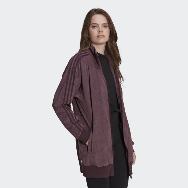 Chaqueta De Chándal Adicolor Classics Suede Burdeos Adidas