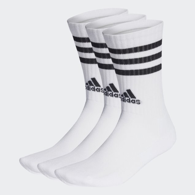 Adidas 3-stripes Cushioned Crew Calcetines 3 Pares Negro