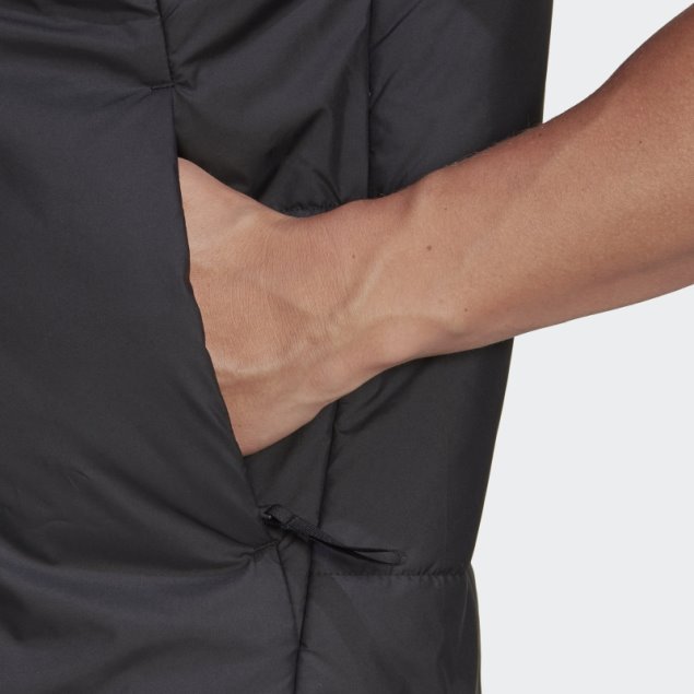 Chaleco Negro Con Aislamiento De 3 Rayas Adidas