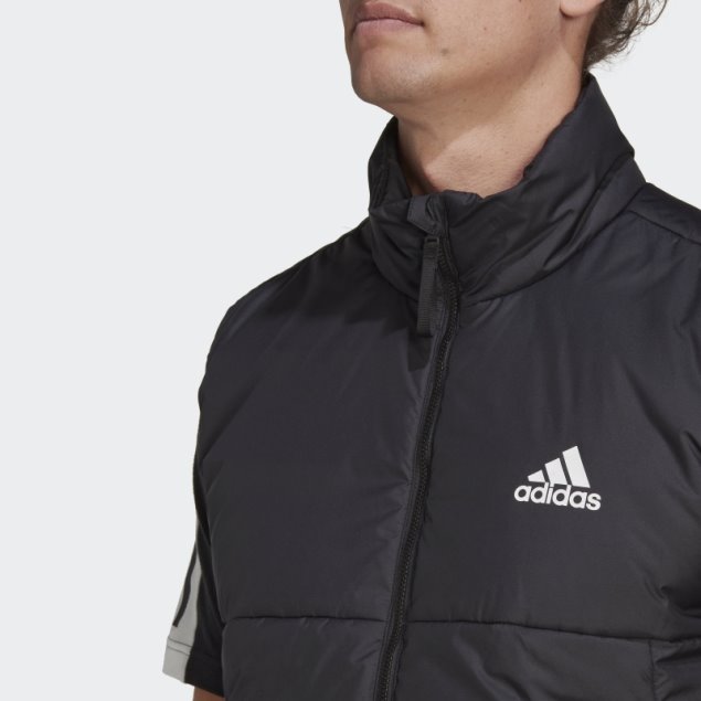 Chaleco Negro Con Aislamiento De 3 Rayas Adidas