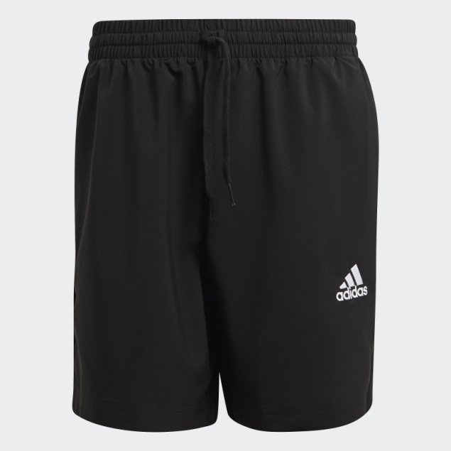 Adidas Shorts Negros Aeroready Essentials Chelsea Con Logo Pequeño