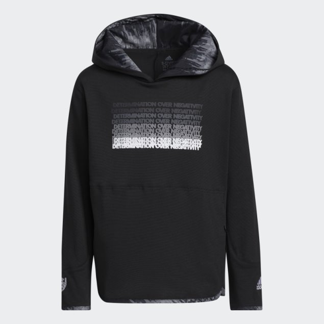 Negro Adidas Donovan Mitchell D.o.n. Número 4 Sudadera Con Capucha