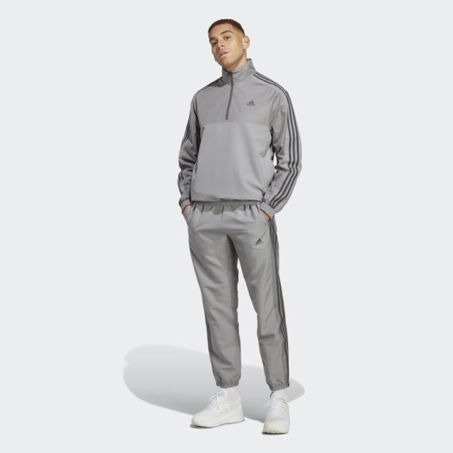 Chándal Tejido Con Cremallera 1/4 Gris Adidas