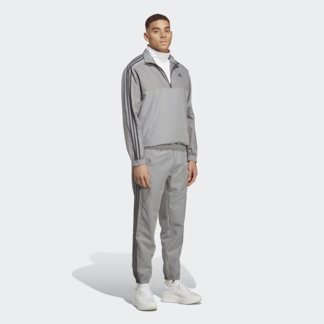 Chándal Tejido Con Cremallera 1/4 Gris Adidas