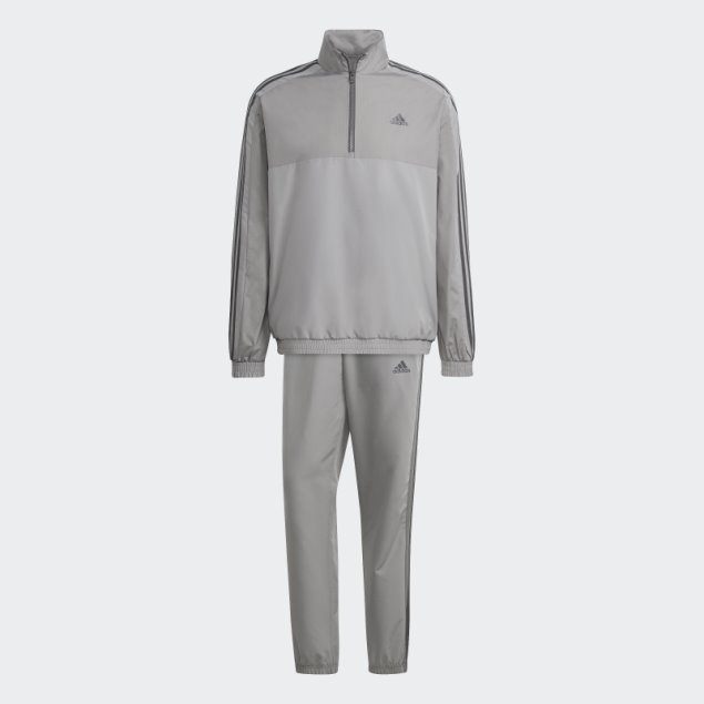 Chándal Tejido Con Cremallera 1/4 Gris Adidas