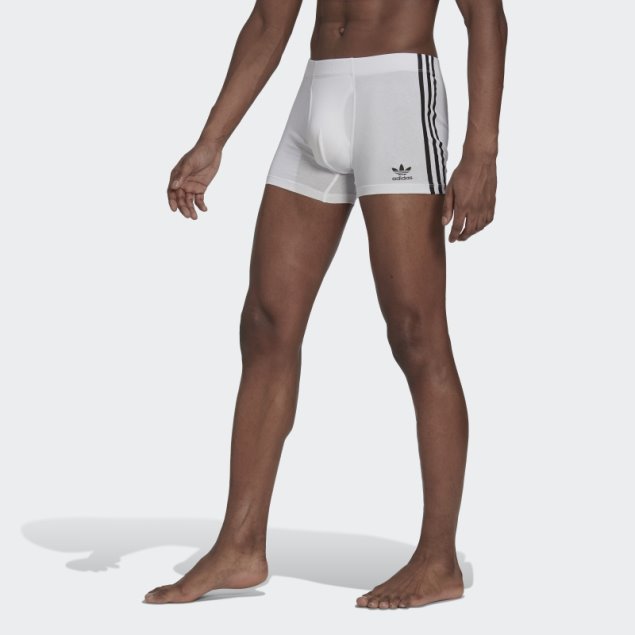 Calzoncillos De Algodón Con 3 Rayas Comfort Flex (3 Pares) Adidas Blanco