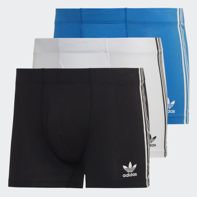 Calzoncillos De Algodón Con 3 Rayas Comfort Flex (3 Pares) Adidas Blanco