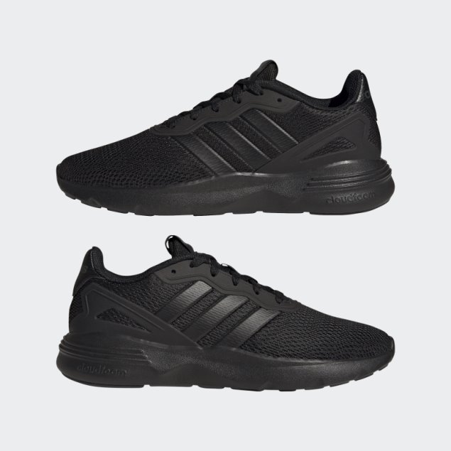 Negro Adidas Nebzed Cloudfoam Estilo De Vida Zapatos Para Correr