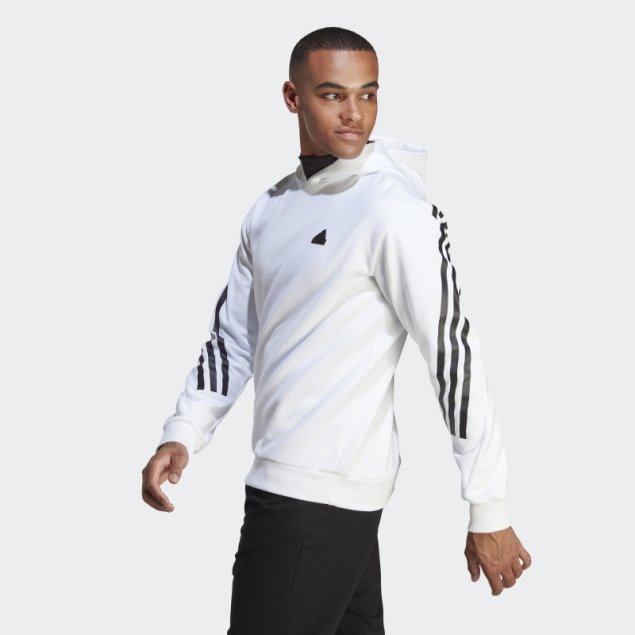 Sudadera Con Capucha 3 Rayas Iconos Del Futuro Adidas Blanco