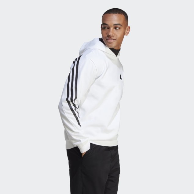 Sudadera Con Capucha 3 Rayas Iconos Del Futuro Adidas Blanco