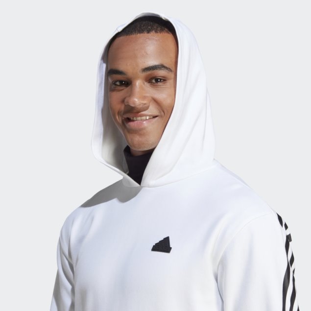 Sudadera Con Capucha 3 Rayas Iconos Del Futuro Adidas Blanco