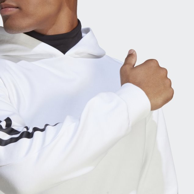 Sudadera Con Capucha 3 Rayas Iconos Del Futuro Adidas Blanco