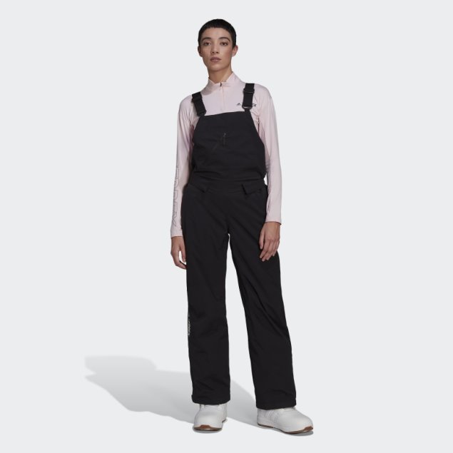 Pantalones Con Pechera Aislados De Dos Capas Con Estilo Resort Adidas Negro