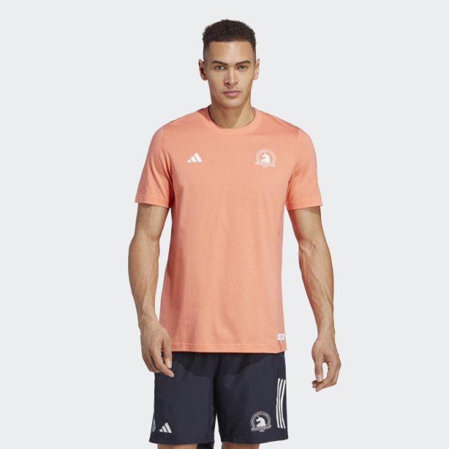 Adidas Coral Boston Marathon 2023 Camiseta De Running Hecha Con La Naturaleza