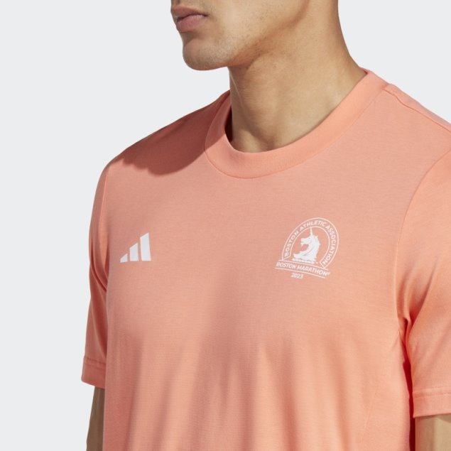 Adidas Coral Boston Marathon 2023 Camiseta De Running Hecha Con La Naturaleza