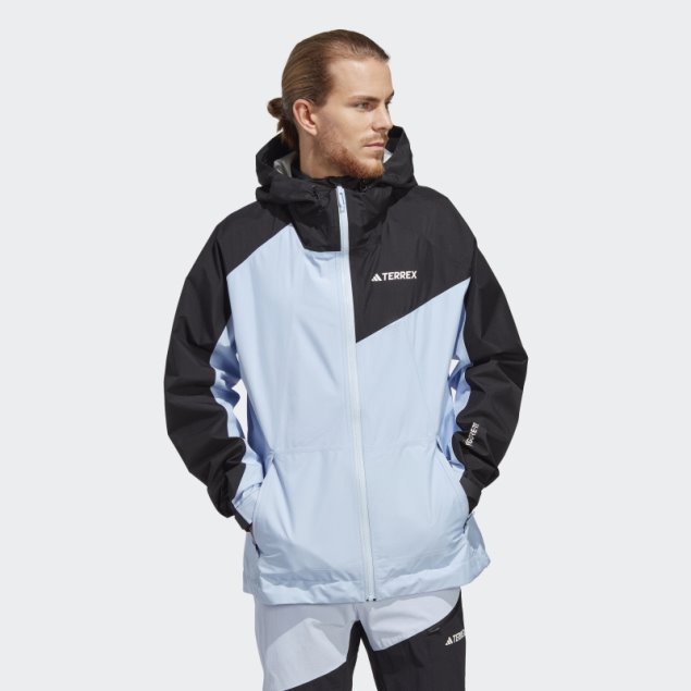 Chaqueta Impermeable Adidas Terrex Xperior Gore-tex Paclite Azul Amanecer