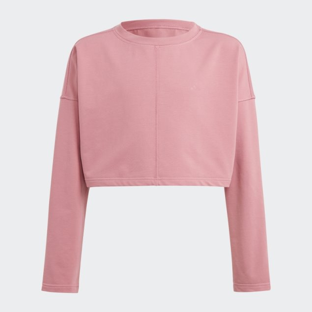 Sudadera Corta Adidas Yoga Aeroready Rosa De Moda