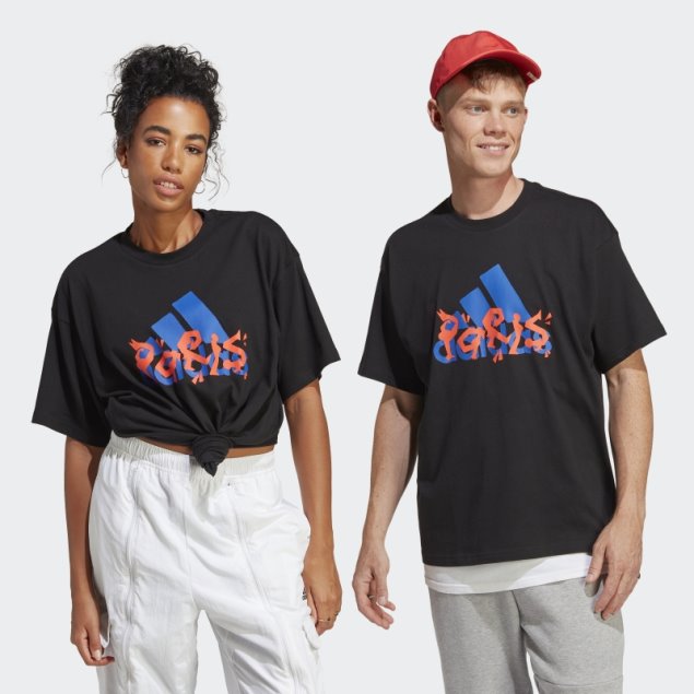 Adidas Camiseta Gráfica Negra