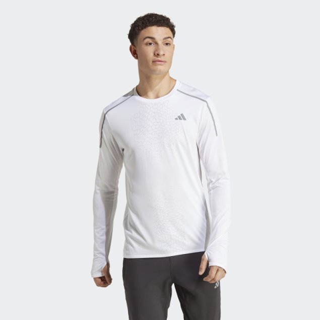 Camiseta De Running De Manga Larga Fast Adidas Blanca