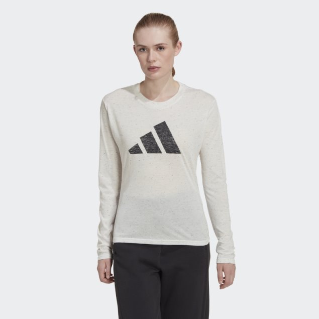Camiseta De Manga Larga Future Icons Winners 3.0 Adidas White Melange