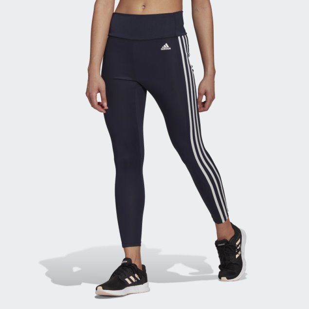 Tinta De Adidas Diseñada Para Mover Leggins Deportivos De Tiro Alto Con 3 Rayas De 7/8