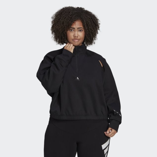 Sudadera Hyperglam Polar (tallas Grandes) Negro Adidas