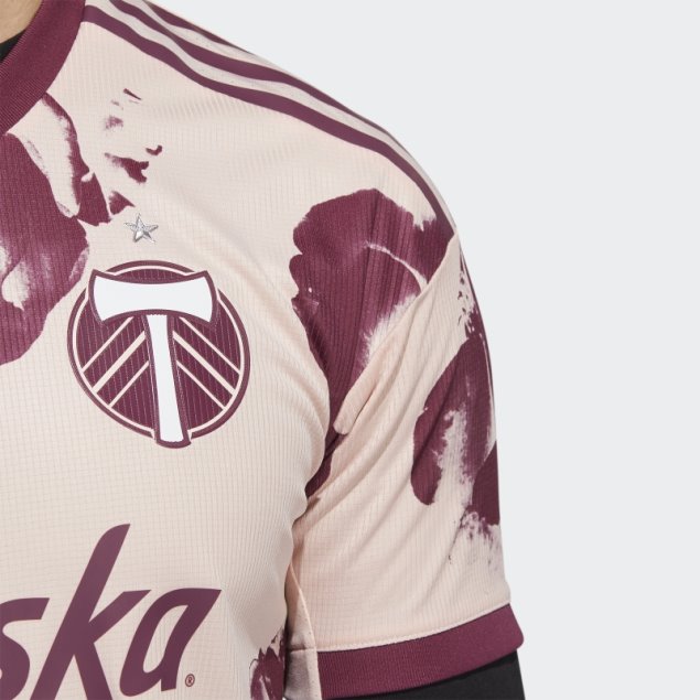 Camiseta Adidas Portland Timbers 22/23 Primera Equipación Rosa Vapor Auténtico