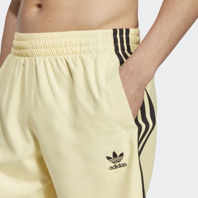 Adidas Shorts De Baño Amarillos Originals Adicolor Con 3 Rayas