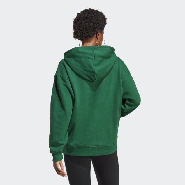 Sudadera Verde Oscuro Con Trifolio Adidas