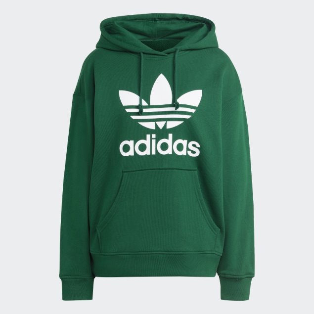 Sudadera Verde Oscuro Con Trifolio Adidas