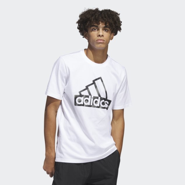 Camiseta Blanca De Manga Corta Con Gráfico De íconos Del Futuro De Adidas