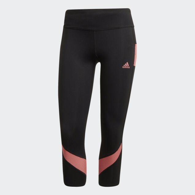 Negro Adidas Own The Run 3/4 Leggins