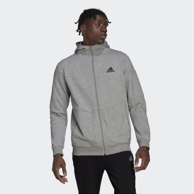 Sudadera Con Cremallera Completa Essentials4gameday Gris Medio Adidas